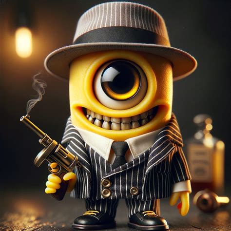 1920s Gangster Minion Figure in Pinstriped Suit | Collectible Decor | AI Art Generator | Easy ...