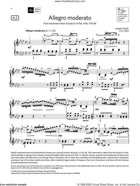 Allegro moderato (Grade 8, list A2, from the ABRSM Piano Syllabus 2021 ...