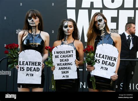 PETA (People for the Ethical Treatment of Animals) activists wearing ...