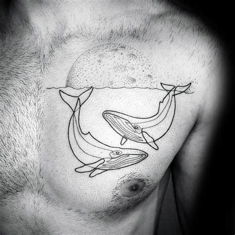 50 Outline Tattoos For Men - Silhouette Design Ideas