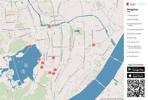 Hangzhou Printable Tourist Map | Sygic Travel