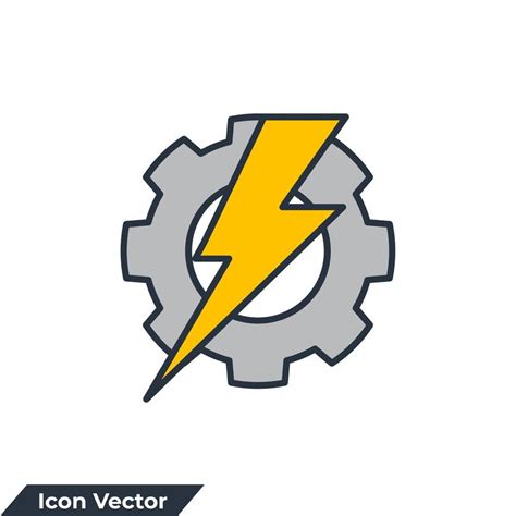 electrical icon logo vector illustration. gear engineering symbol ...