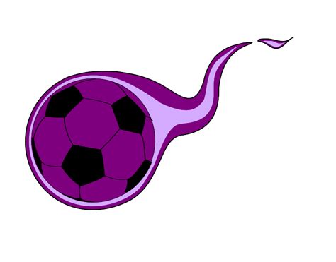 Purple Flame Soccer Ball Clip Art at Clker.com - vector clip art online ...