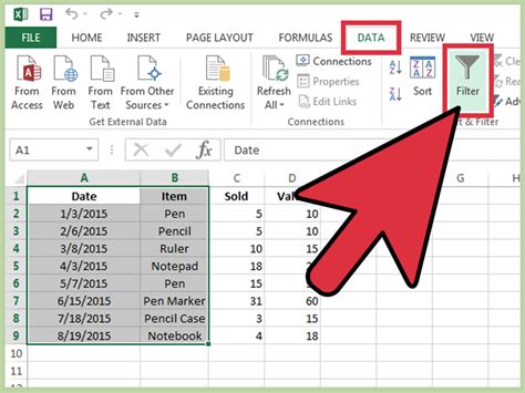 How to Use AutoFilter in MS Excel: 7 Steps (with Pictures)