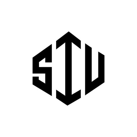 SIU letter logo design with polygon shape. SIU polygon and cube shape ...