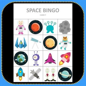 Space Bingo Game | Bingo games for kids, Bingo games, Kindergarten games