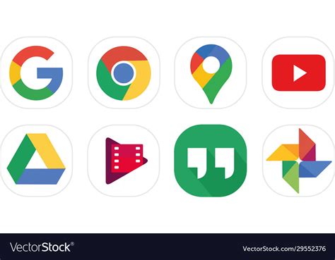 Google icons Royalty Free Vector Image - VectorStock