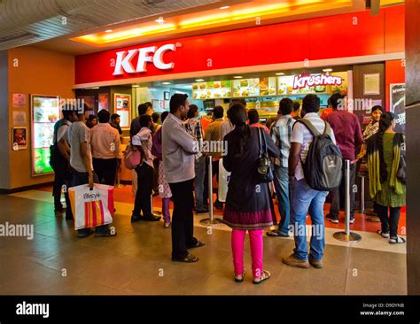 People at food court in a shopping mall, Express Avenue, Chennai, Tamil ...