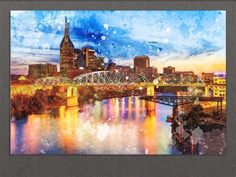 Nashville Canvas Print Nashville Skyline Nashville Wall Art - Etsy UK