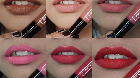 Emina Cream Matte ALL SHADES Lip Swatches & Review | Jihan Putri - YouTube