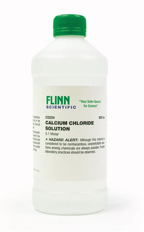 Calcium Chloride Solution, 0.1 M, 500 mL | Flinn Scientific