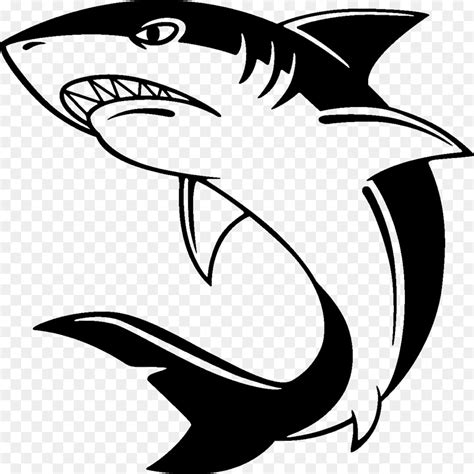 black and white shark clipart 10 free Cliparts | Download images on Clipground 2024