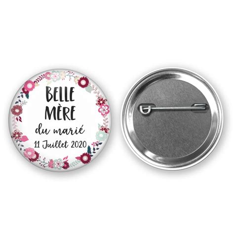 Badge mariage personnalisé pour vos invités - Thème romantique rose