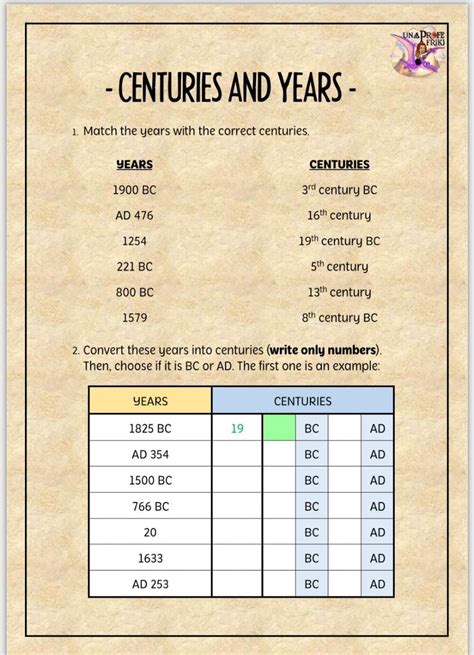 1-How can you write the following years in Century? 1710,1725,1750,1750's,1775 & 1790. - Brainly.in