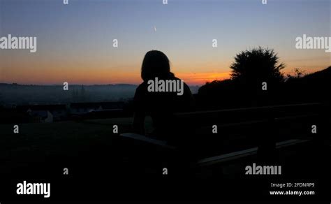 Silhouette man sitting bench silhouette Stock Videos & Footage - HD and ...