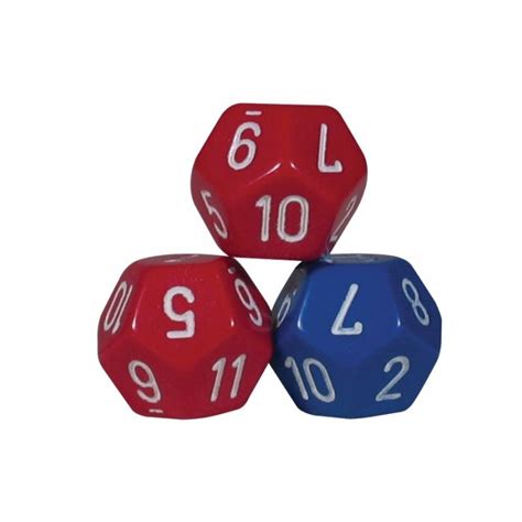 Dice - 12 Sided 18mm Numbered (10) | Abacus Educational Suppliers