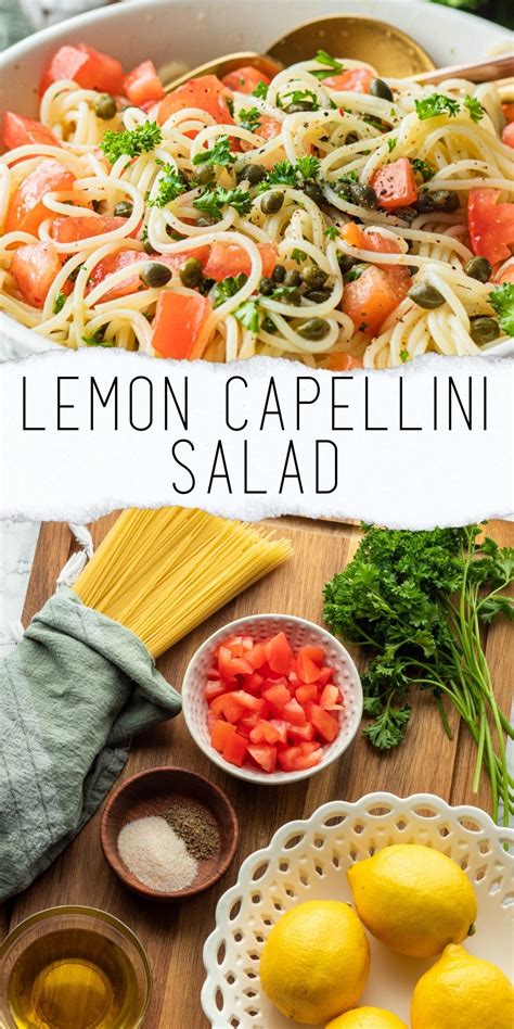 Lemon Capellini Salad - I Wash You Dry