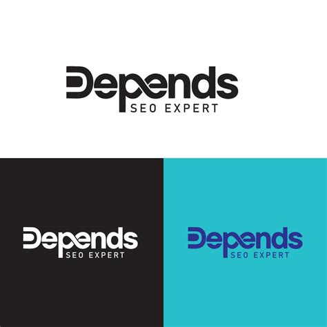 Depends seo expert minimalist logo design 24258456 Vector Art at Vecteezy