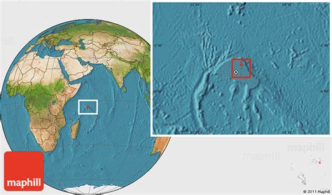 Satellite Location Map of La Digue