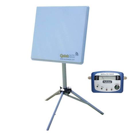 QuickSAT QS80D Deluxe Flat Dish Portable Motorhome Satellite TV System – Falcon Technology