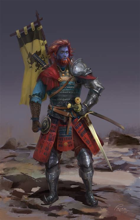 Samurai Knight, Prathamesh More | Game concept art, Concept art characters, Fantasy character design