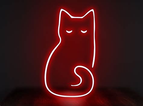 Cat neon signCat neon lightNeon sign catNeon sign | Etsy