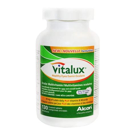 Vitalux Healthy Eyes Ocular Multivitamin with 5mg of lutein, 130 ...