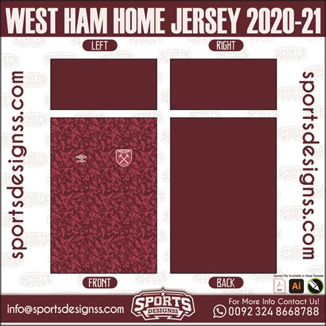 WEST HAM HOME JERSEY 2020-21 - Sports Designss