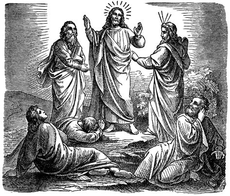 The Transfiguration of Jesus on a Mountain with Peter, James, and John | ClipArt ETC