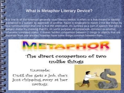 What is Metaphor Literary Device?