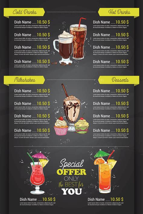 Restaurant price menu vintage 01, png | PNGEgg