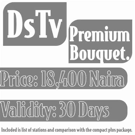 DsTv Premium Channels List and Price in Nigeria 2024 - NaijNaira