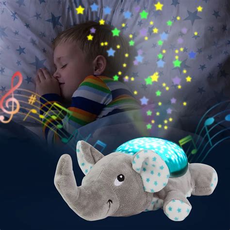 Baby LED Night Light Stuffed Plush Animals Toys Luminous Plush Toy With Music Star Lamp ...