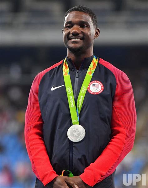 Photo: Silver medalist Justin Gatlin (USA) during the Men's 100m ...