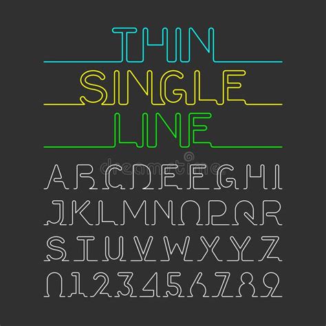 Thin Single line font - dreamstime | Lettering alphabet fonts, Lettering alphabet, Lettering fonts