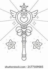 Printable Princess Magic Wand Coloring Pages Stock Vector Royalty Free  sketch template
