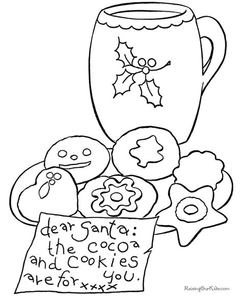 Santa Eating Cookies And Milk Pages Coloring Pages