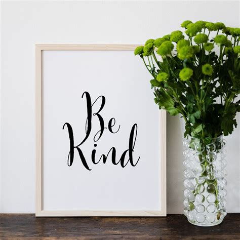 Be Kind Wall Art Printable Poster Inspirational Wall Art - Etsy