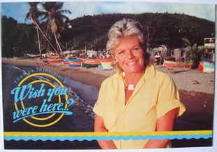 Judith Chalmers autograph (Wish You Were Here cast card)