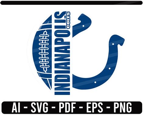 Indianapolis Colts Ball SVG NFL sports Logo Football cut file | Etsy