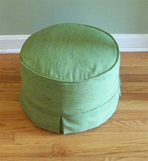 Vintage Small Round Ottoman Footstool Was by Route66StLouis