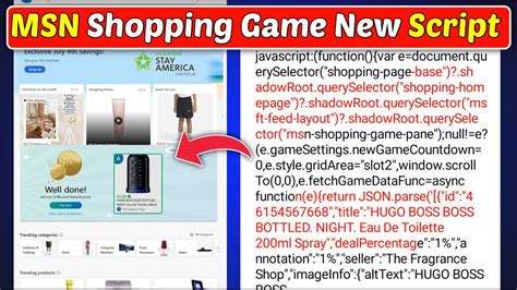 MSN Shopping Game New Script: All Right Answer Earn 100/100 Points | Microsoft Rewards 💥 - YouTube