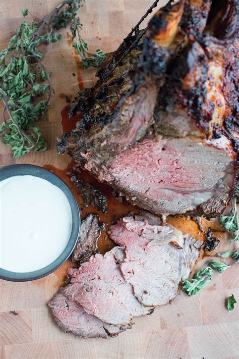 Chili Rubbed Prime Rib Roast with Horseradish Cream Sauce - Recipe ...