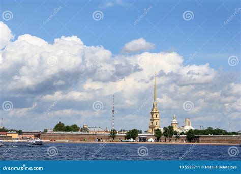 Paul Petropavlovskaya Fortress Stock Image - Image of peterburg, center ...