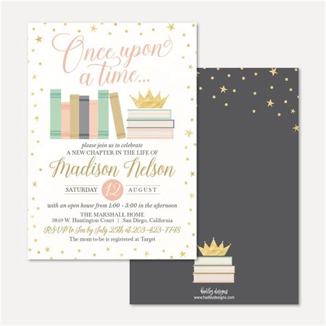 Book Themed Baby Shower Invitation Template Affordable Baby - Etsy