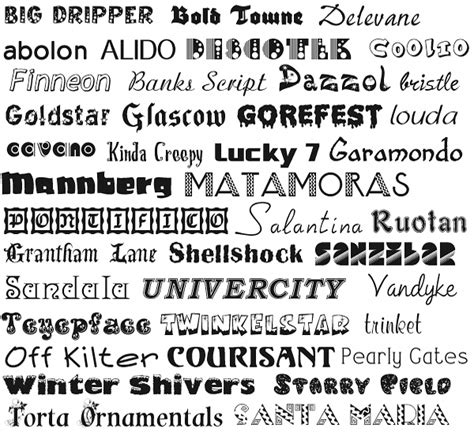 Font types - sitefalas