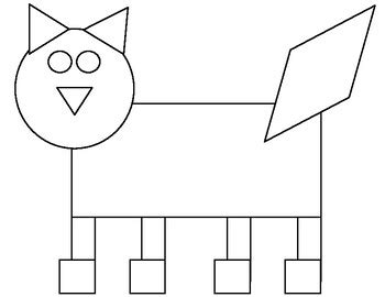 Pete the Cat shape craft by Keeping up with Mrs Jones | TPT