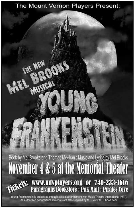 Tickets for Young Frankenstein - The Musical! in Mount Vernon from ShowClix