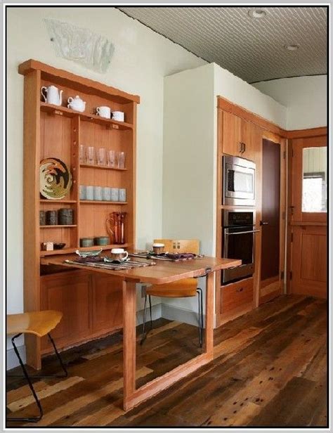 Wall Mounted Table Kitchen, Wall Dining Table, Kitchen Table With Storage, Dinning Table Design ...