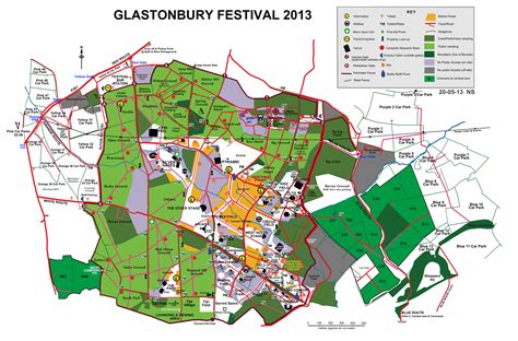 Glastonbury Street Map